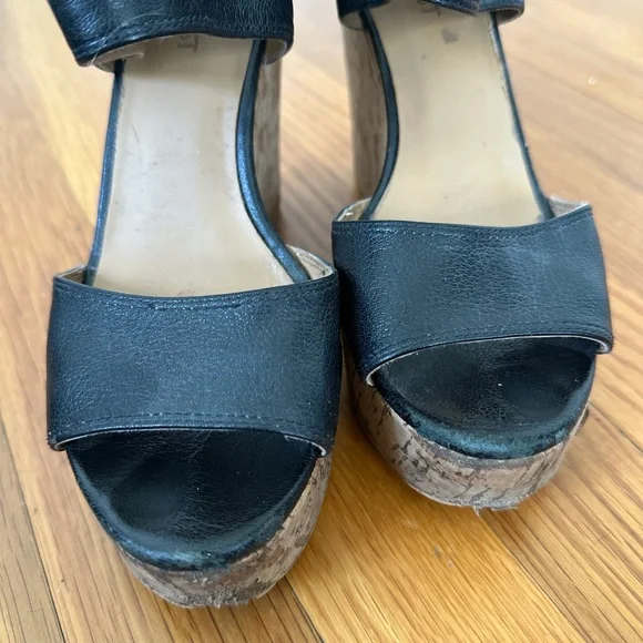 Nine West Black Wedge Sandals - Picture 8 of 8